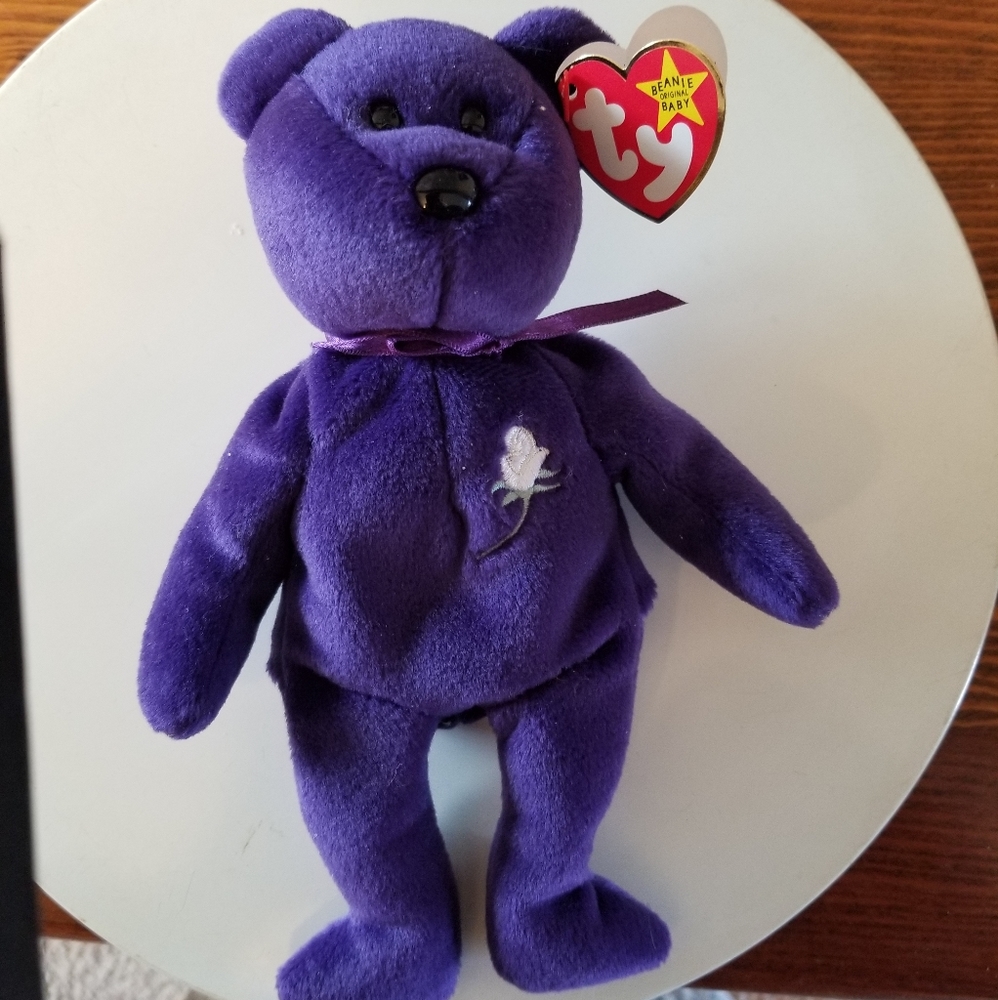 Beanie Baby 1997 Princess Diana Memorial Purple Bear